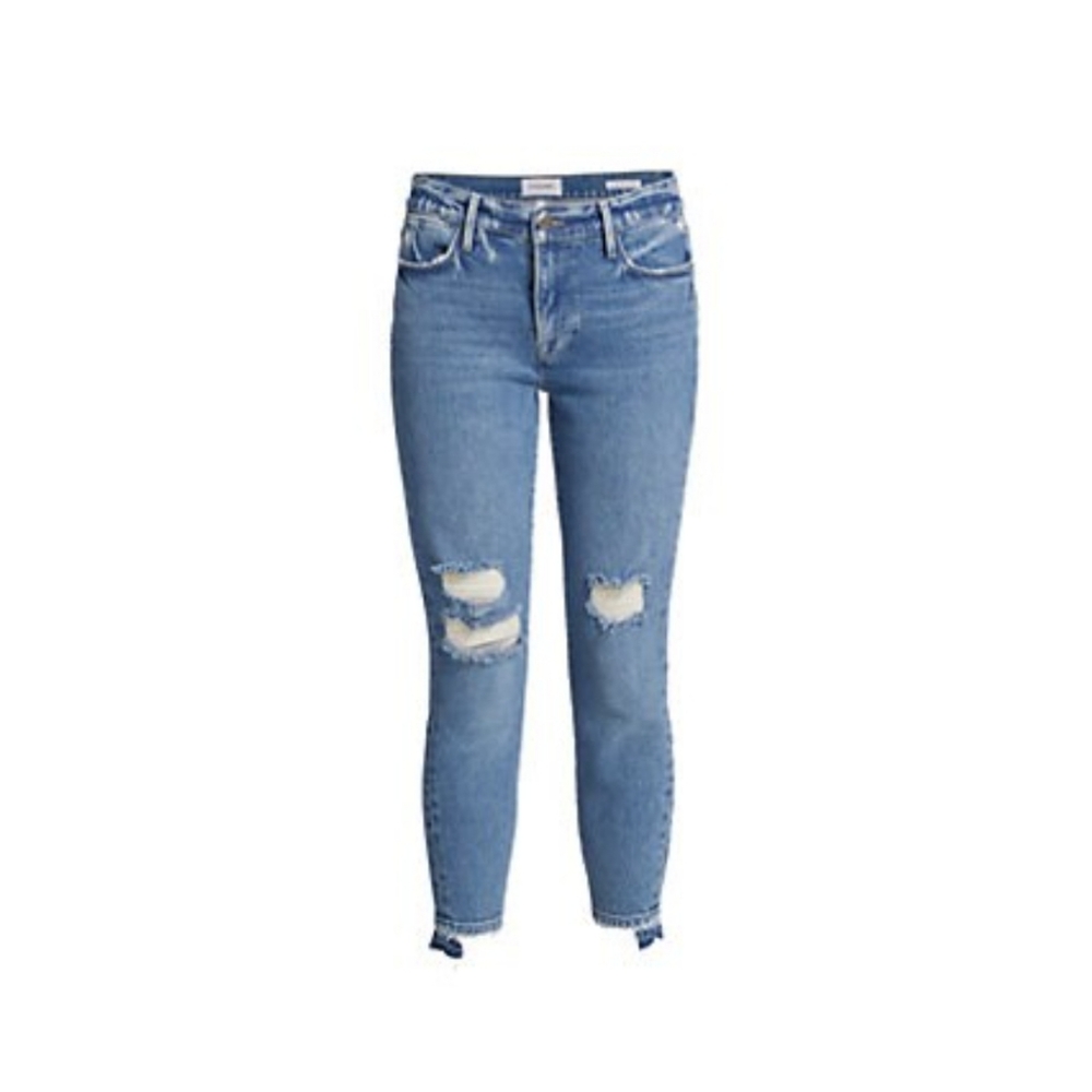 Frame le high release stagger-he skinny crop jeans sz 30